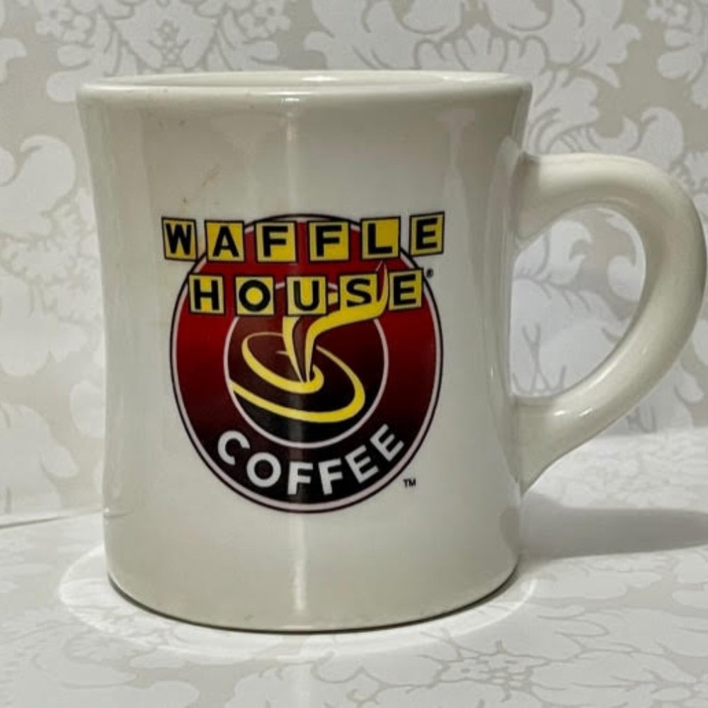 Vintage TUXTON Rounded WAFFLE HOUSE Heavy 8 fl. oz. Ceramic Coffee Mug Cup